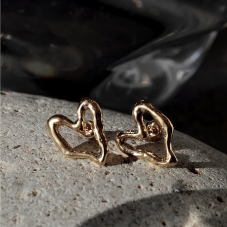 norme open heart pierce / SV925＋Gold Plated