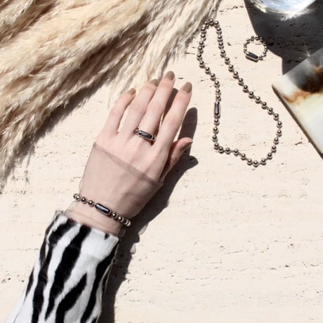 Ball chain bracelet / 6.5mm  / Gross silver［Unisex line］