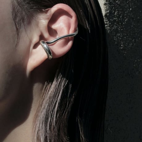 norme clear hook earcuff (Silver)