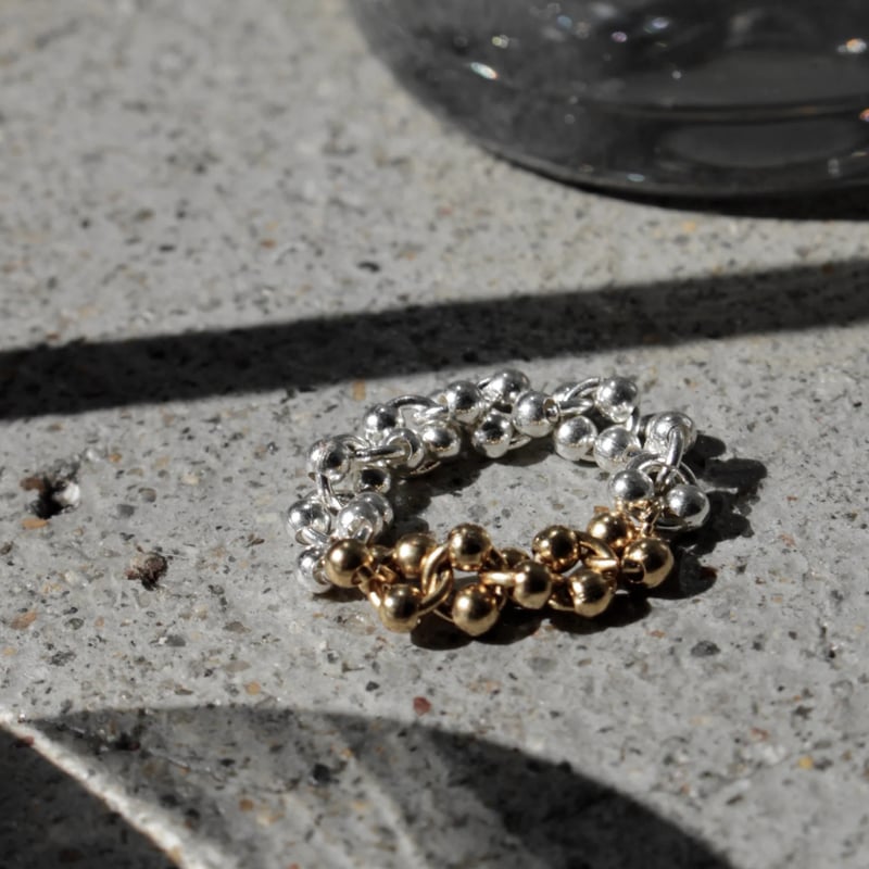 イミテーションアクセサリーまとめ売り大容量約6.2kg Pome chain simple ring(mix color) | Soierie Onl