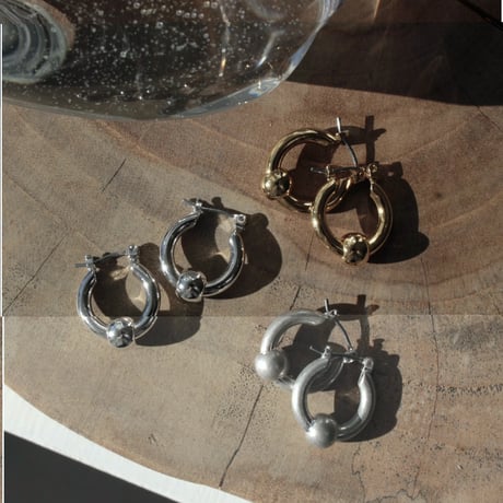 Metal furniture hoop pierce (mat/2P) [Unisex line]