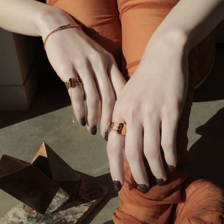 norme playing chain ring / SV925＋Gold Plated