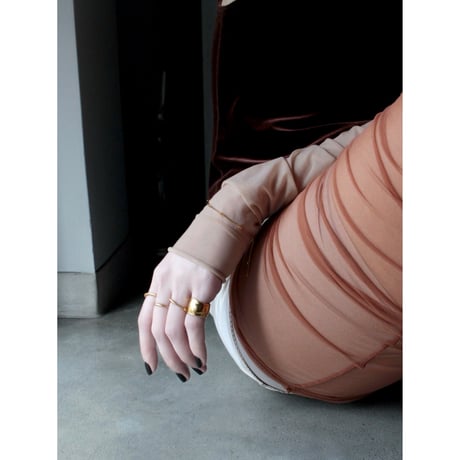 norme dew pinky ring / SV925＋Gold Plated