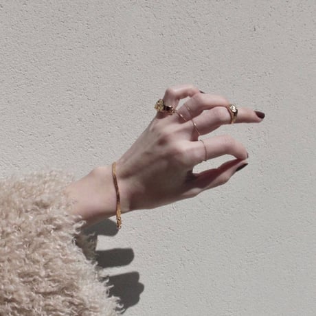 norme flat snake  bracelet / SV925＋Gold Plated