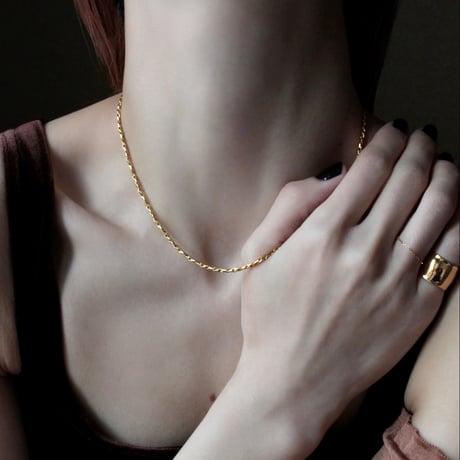 norme dew snake necklace / SV925＋Gold Plated