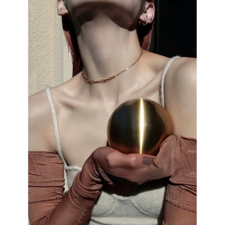 norme dew long frame necklace / SV925＋Gold Plated