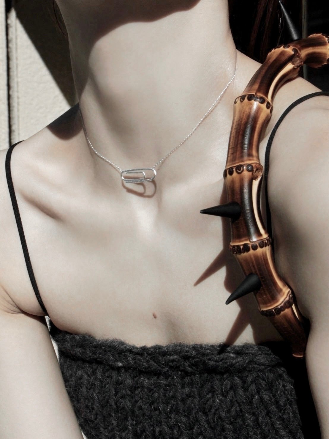 norme uncut clip necklace / SV925 | Soierie Onl