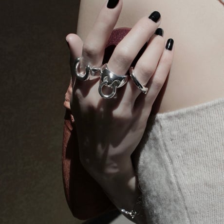 Vintage metal chain ring