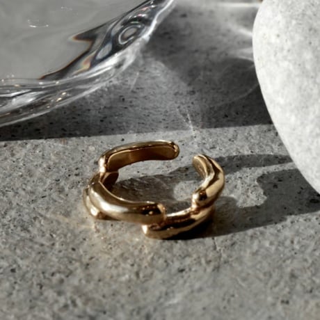norme lattice cuff pinky ring / SV925＋Gold Plated