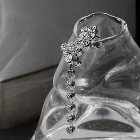 Stone drop ear clip (1P)