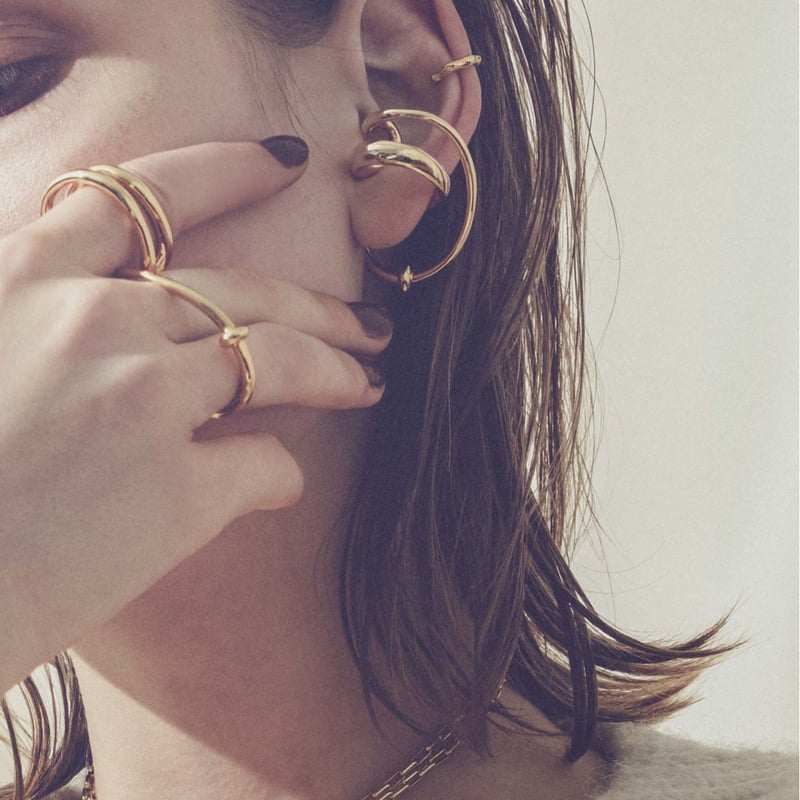 soierie Neo coil earcuff ring (gold)