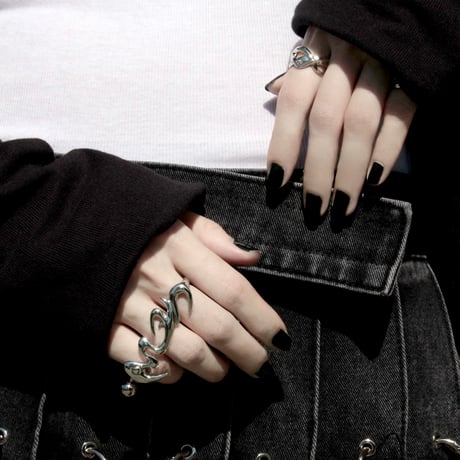 Tribal cuff ring