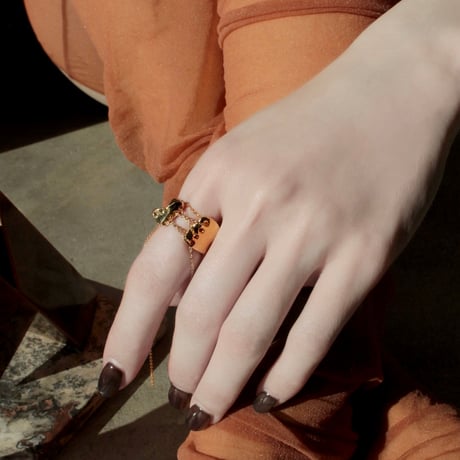 norme playing chain ring / SV925＋Gold Plated
