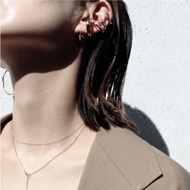 Soierie ソワリー　exude ニードルピアス Coil pierce (Small) | Soierie Online Store