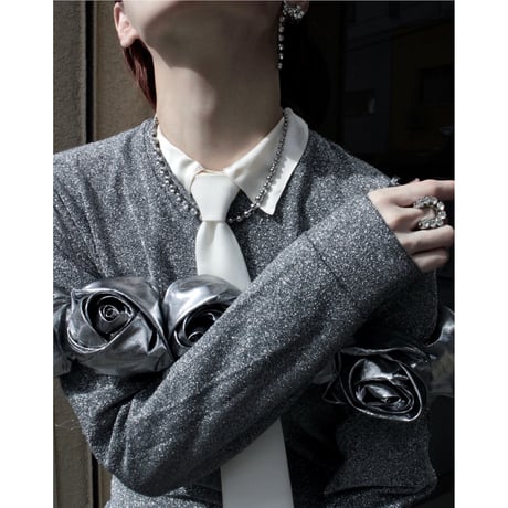 Stone drop ear clip (1P)