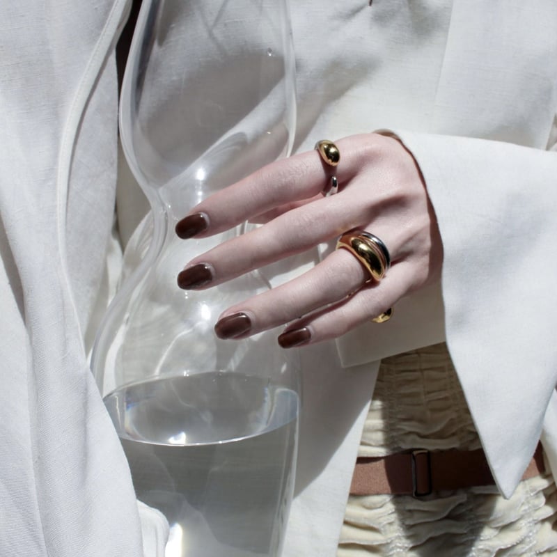 Moist asymmetry earcuff ring (mix color)【Exclus...