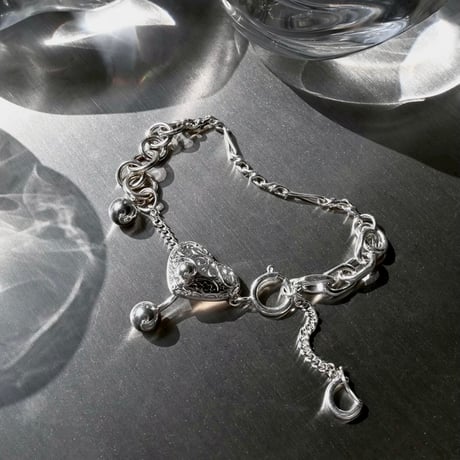 Heart barbell bracelet