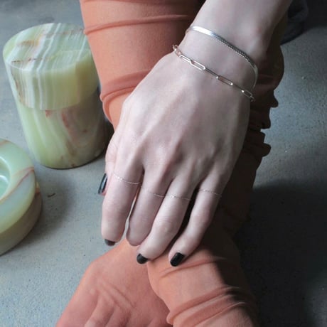 norme flat snake  bracelet / SV925