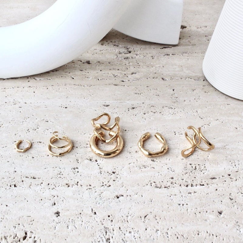 Flow earcuff ring (1P) (one color) | Soierie On