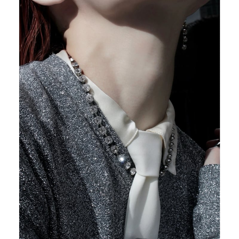 Ball chain stone necklace | Soierie Online Store