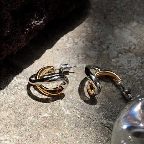 Curve hoop pierce (2P) (mix color)