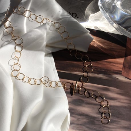 norme clear circle necklace / SV925＋Gold Plated