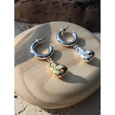Pearl form hoop pierce (1P)