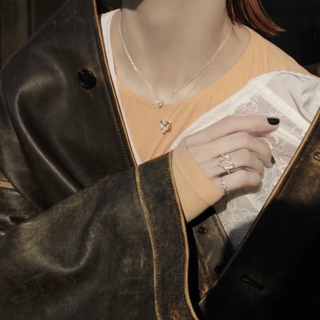 norme open heart mini necklace / SV925