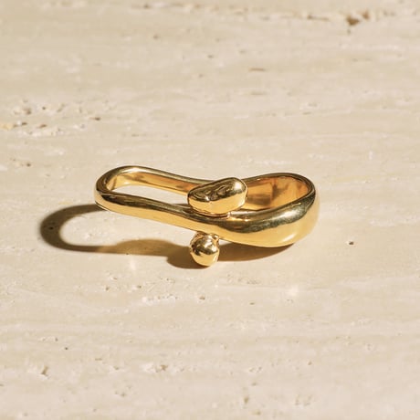 norme metal pearl w ring / SV925＋Gold Plated