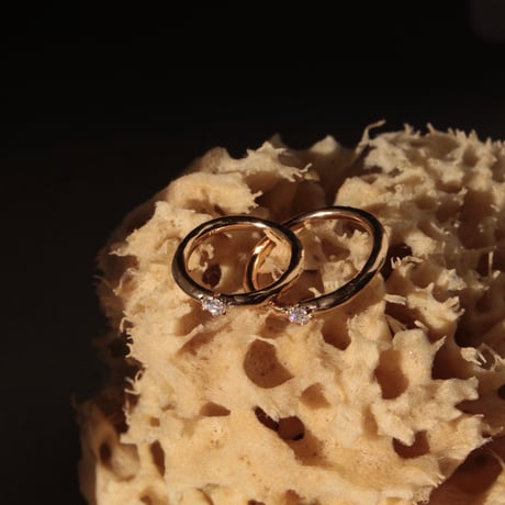 norme diamond ring / SV925＋Gold Plated