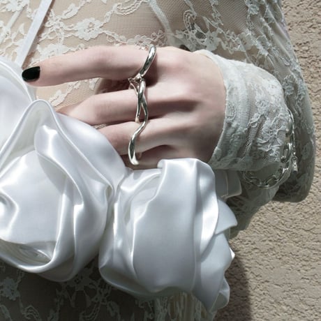 Vintage metal chain ring