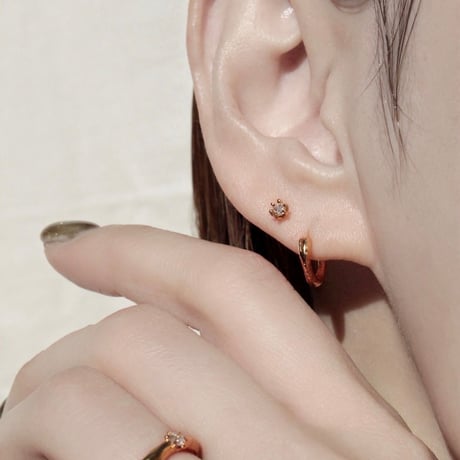 norme uncut hoop pierce (2p) / SV925＋Gold Plated