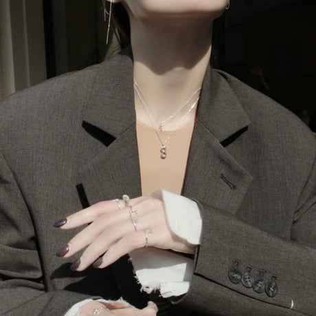 norme numbering necklace / SV925