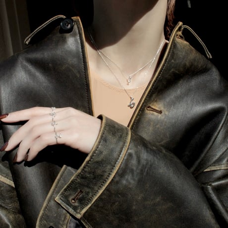 norme numbering mini necklace / SV925