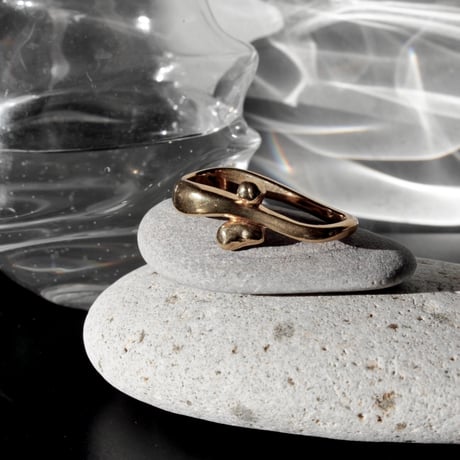norme metal pearl w ring / SV925＋Gold Plated