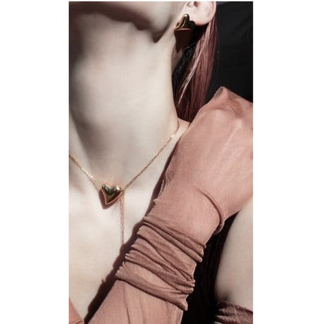Heart necklace / Gold 【Silver 925 product】