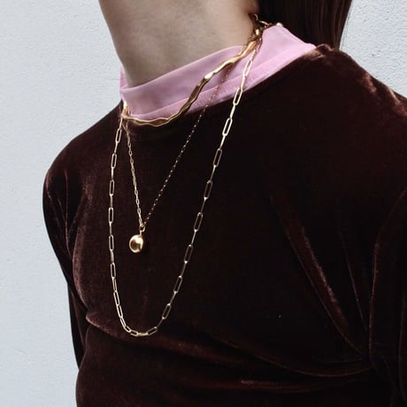 norme long frame necklace (Men's long type) / SV925＋Gold Plated
