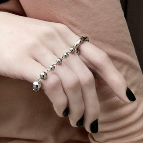 Metal ball carabiner ring