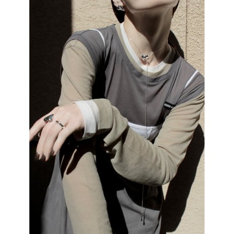 Distort heart necklace