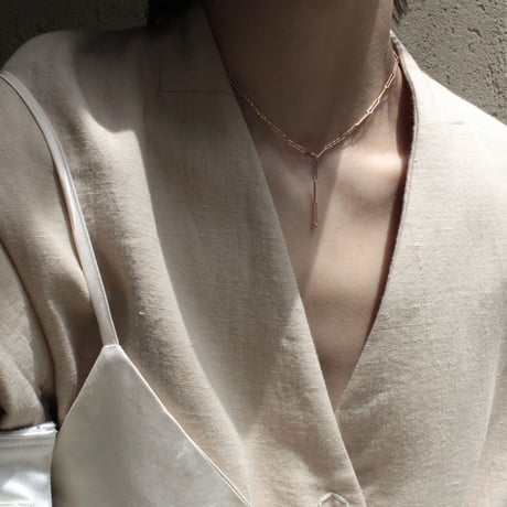 norme shimmer necklace / K18