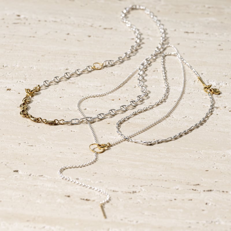 Layered necklace (3P) (mix color) | Soierie Onl