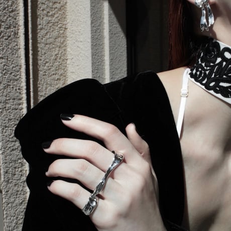 Ribbon cloth pinky ring
