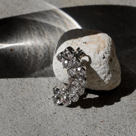 Stone curve ear clip (1P)
