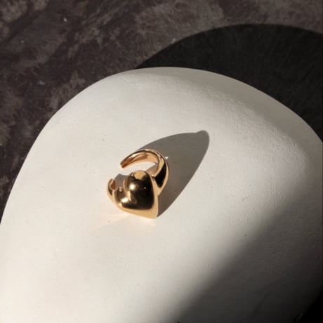 Heart mini cuff / Gold【Silver 925 product】