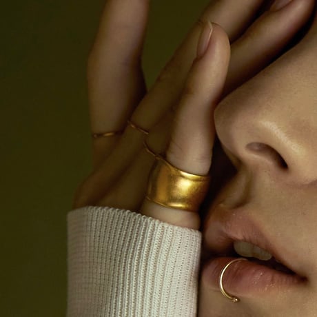 norme dew pinky ring (Matt) / SV925＋Gold Plated