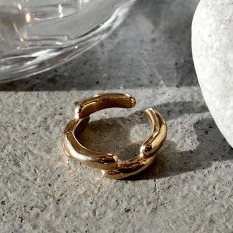 norme lattice cuff pinky ring / SV925＋Gold Plated