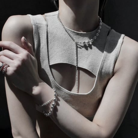 Ball chain hook bracelet [Unisex line]