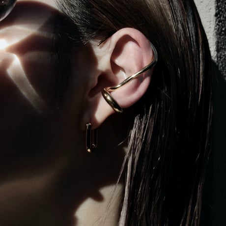 norme clear hook earcuff / SV925＋Gold Plated