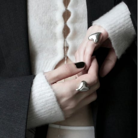 Heart ring / Silver 【Silver 925 product】
