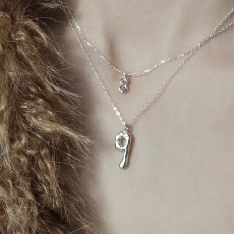 norme numbering mini necklace / SV925